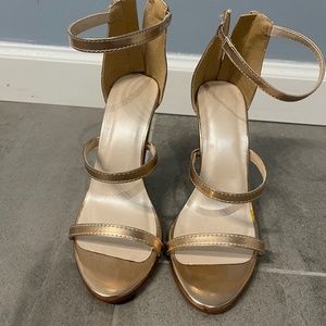David’s Bridal rose gold heels